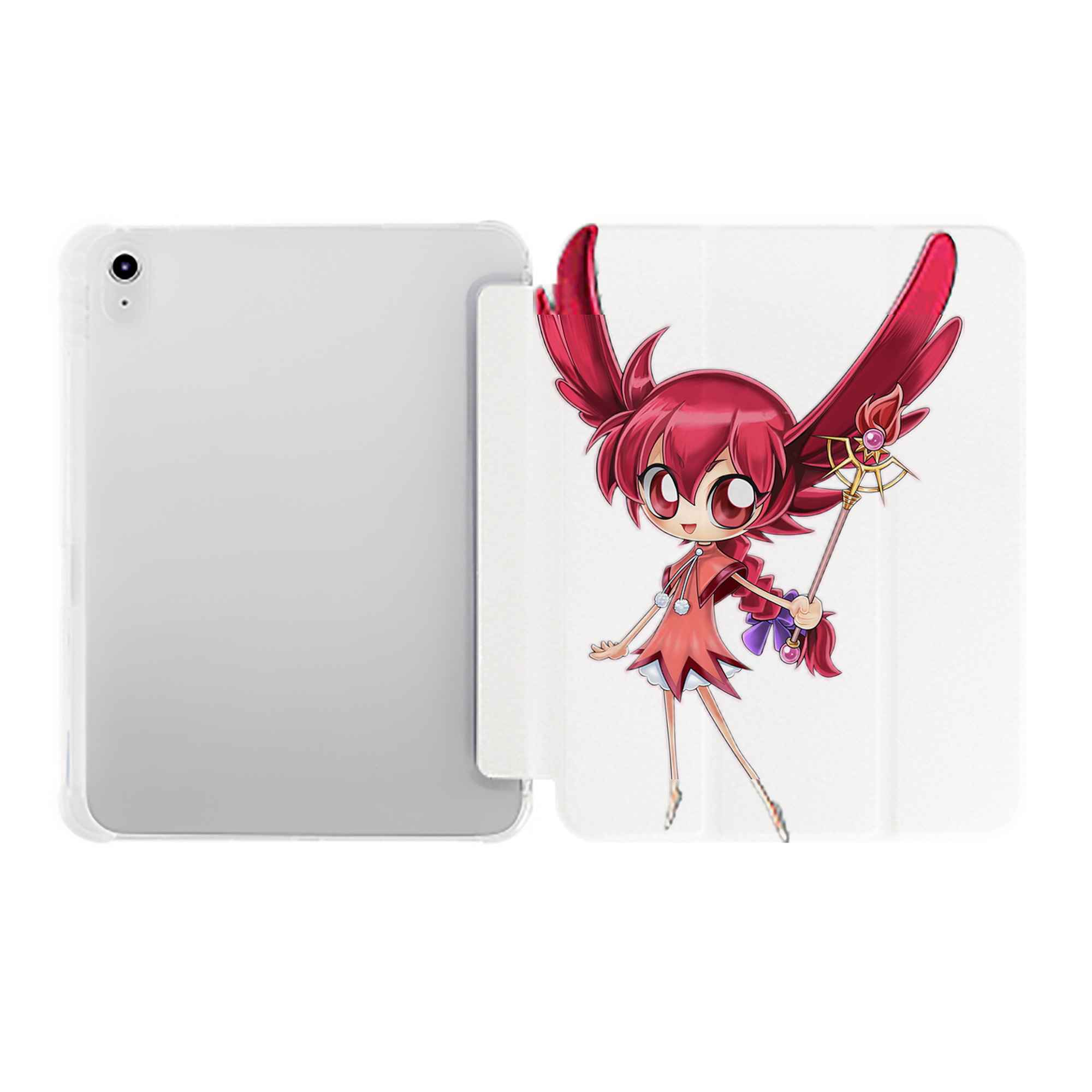（画像用） 遊☆戯☆王 Yu-Gi-Oh! IPad ケース ペン収納付き 三つ折りスタンド PUレザー×シリコン 対応機種9.5/10.5/10.9インチ